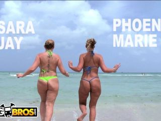 PHAT bum milky dame porn industry stars Sara Jay and Phoenix Marie Get Their massive backsides bashed