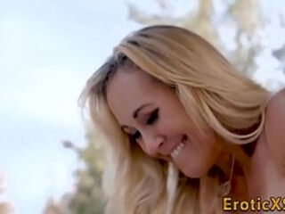 Blonde milf gets cumshot