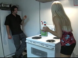 Beautiful MILF is a bombshell blonde step mom fucked by her step son