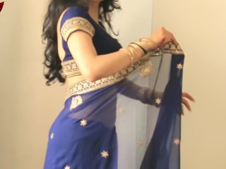 INDIAN down in the mouth battalion debilitating SAREE EXPOSING belly button