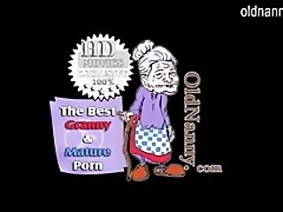 Two chubby grannies sucking one dick