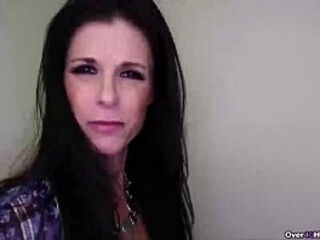 ov40-Horny brunette milf likes cock stroking