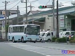 wife hard threesome fucked by driver on bus 1