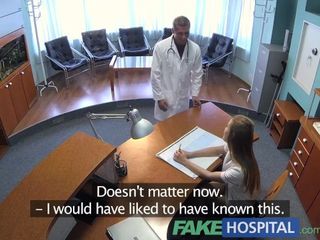 FakeHospital torrid romp with physician and nurse in patient waiting room