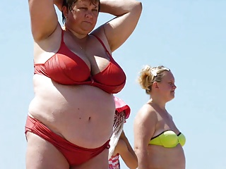 Russian BBW Mature Big Boobs on beach! Amateur!