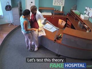 FakeHospital Patient overhears doctor fucking nurse then pounds him too